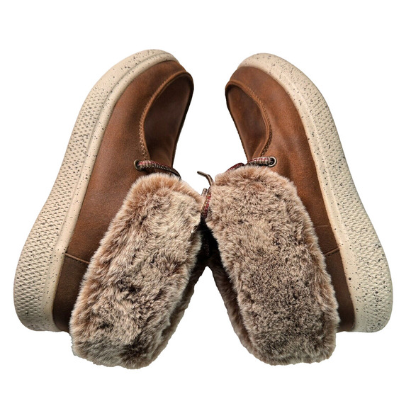 Bobs Skechers Skipper Hang Glider Boots Faux Fur Memory Foam Brown Womens Sz 7M - Picture 5 of 8